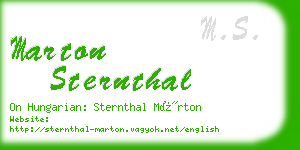 marton sternthal business card